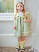 Livana Embroidered Dress,Baby Green – view 6