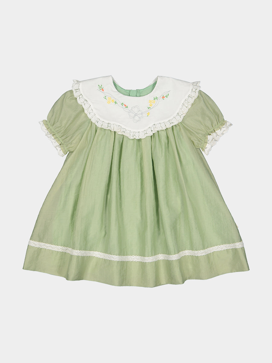 Livana Embroidered Dress,Baby Green – view 2