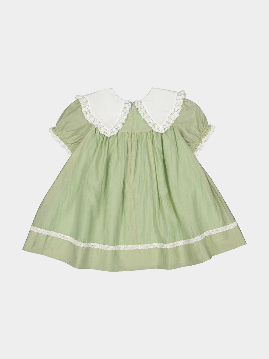 Livana Embroidered Dress,Baby Green – view 7