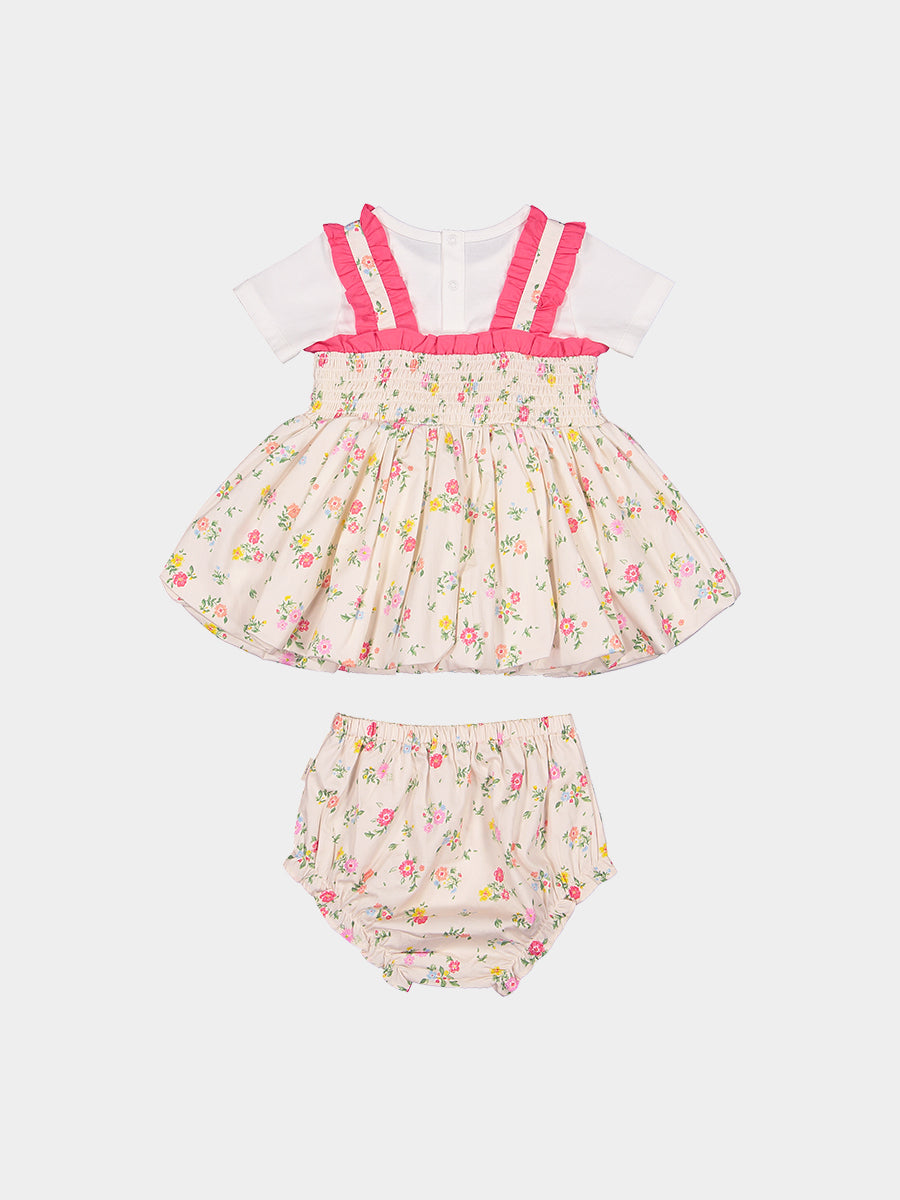 Jeanine 3-Piece Smocked Top T-Shirt Bloomers Set， Kew Gardens – view 7