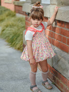 Jeanine 3-Piece Smocked Top T-Shirt Bloomers Set， Colourful Newnham – Happyology