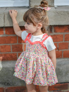 Jeanine 3-Piece Smocked Top T-Shirt Bloomers Set， Colourful Newnham – view 4