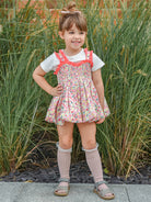 Jeanine 3-Piece Smocked Top T-Shirt Bloomers Set， Colourful Newnham – view 5