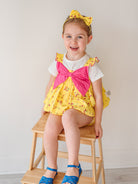 Theresa 3-Piece Floral Top T-Shirt and Bloomers Set， Mayfair Garden – view 3