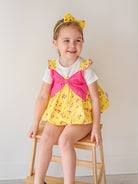 Theresa 3-Piece Floral Top T-Shirt and Bloomers Set， Mayfair Garden – view 4