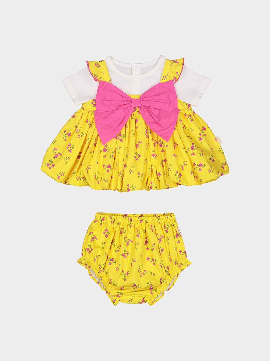 Theresa 3-Piece Floral Top T-Shirt and Bloomers Set， Mayfair Garden – view 2