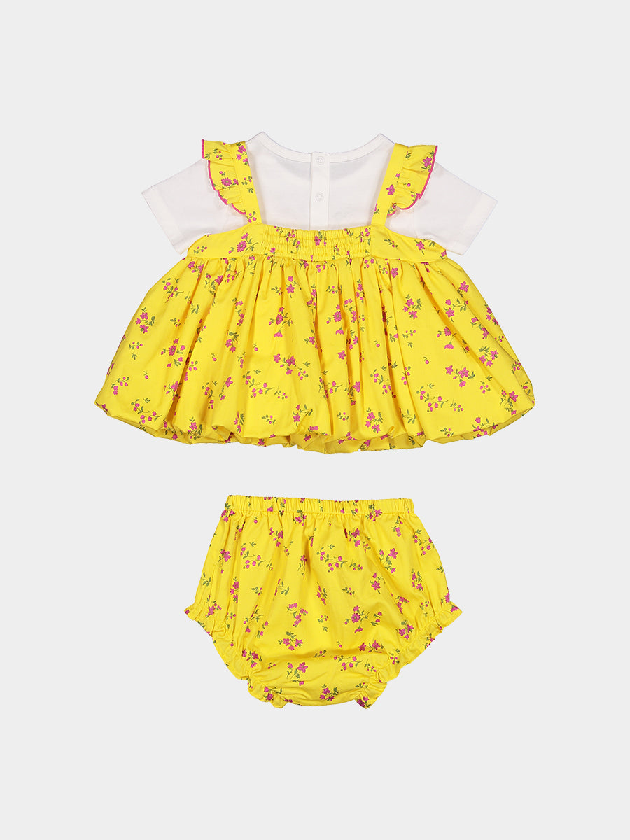 Theresa 3-Piece Floral Top T-Shirt and Bloomers Set， Mayfair Garden – view 7