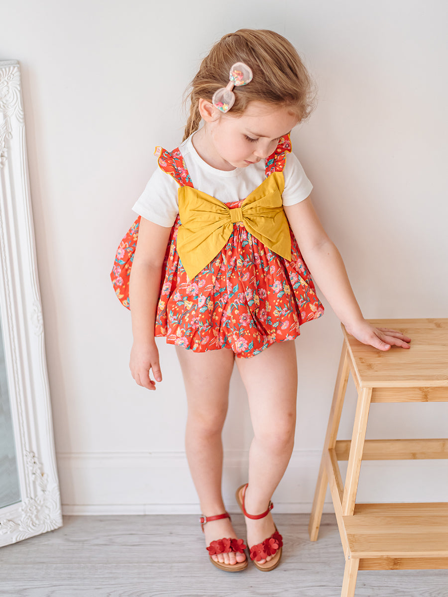 Theresa 3-Piece Floral Top T-Shirt and Bloomers Set， Happyland – view 4