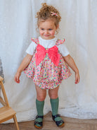 Theresa 3-Piece Floral Top T-Shirt and Bloomers Set， Colourful Newnham – view 3