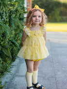 Ivette 2-Piece Tutu Top and Bloomers Set， Mayfair Garden – Happyology