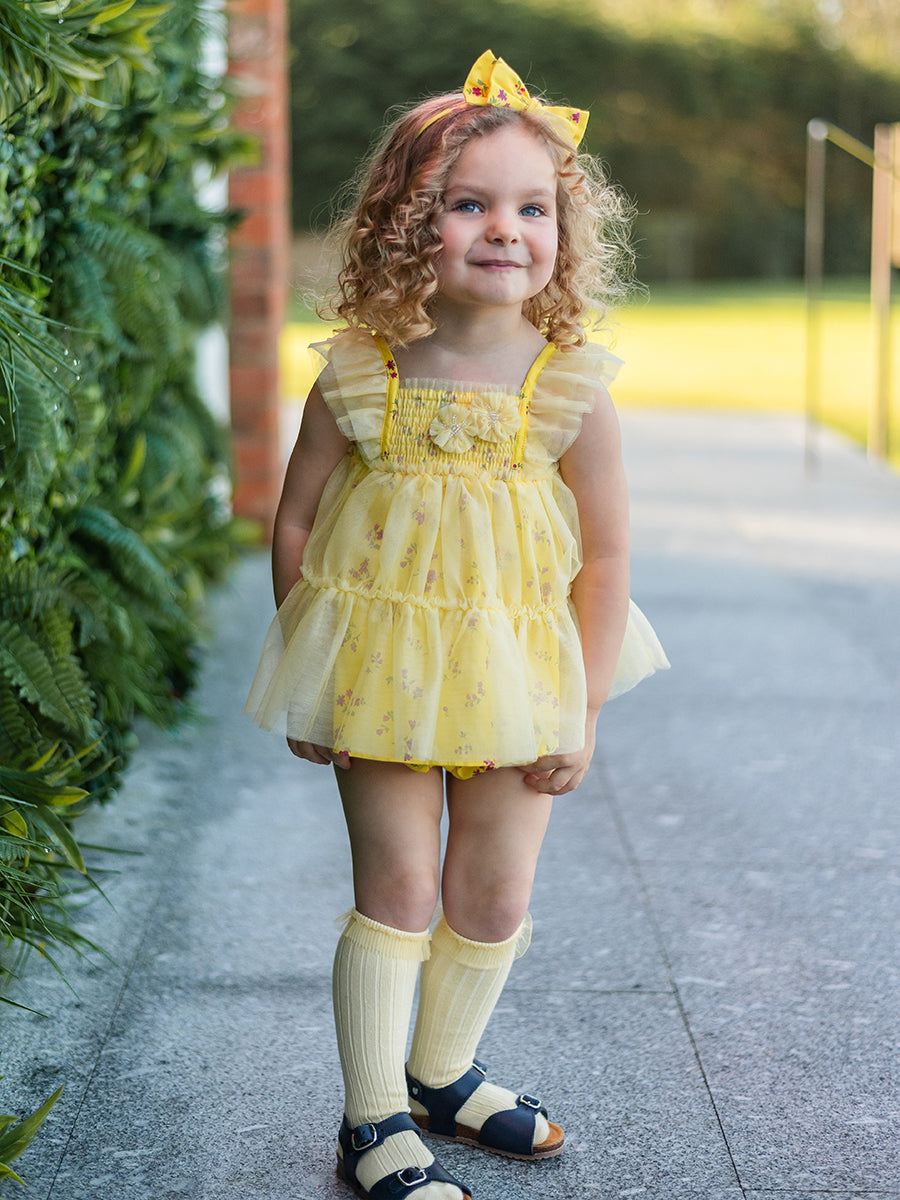 Ivette 2-Piece Tutu Top and Bloomers Set， Mayfair Garden – view 3