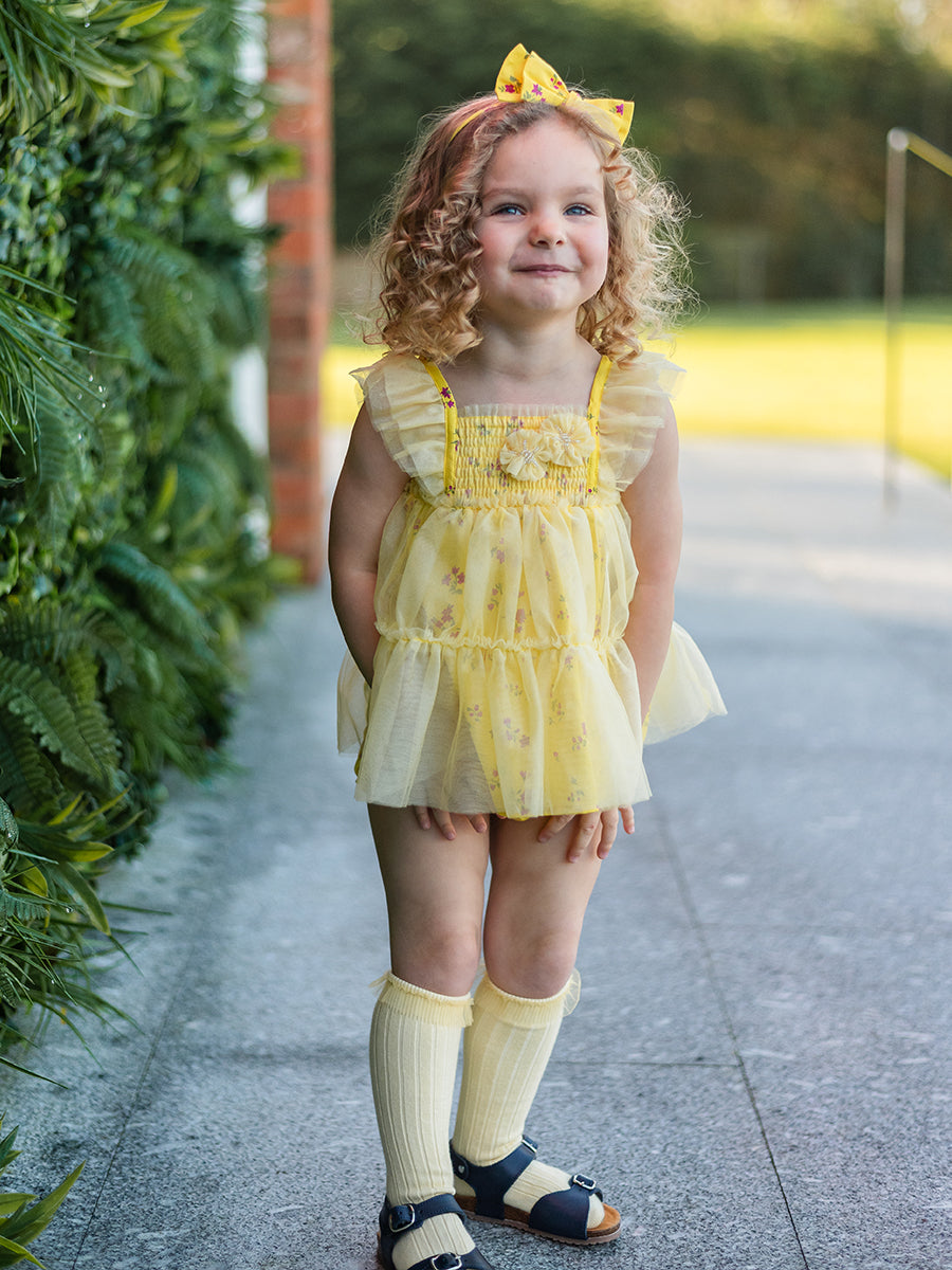 Ivette 2-Piece Tutu Top and Bloomers Set， Mayfair Garden – view 4
