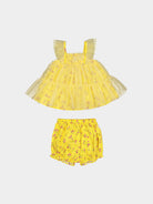 Ivette 2-Piece Tutu Top and Bloomers Set， Mayfair Garden – view 2
