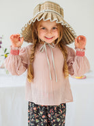 Verbena Blouse, Coral Pink – view 3