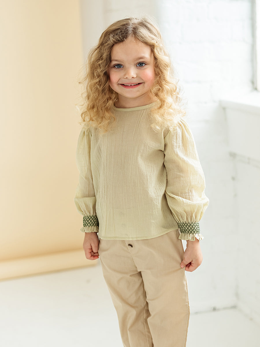 Verbena Blouse, Tender Green – view 3