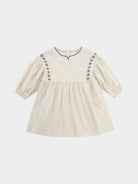 Myrtle Embroidery Dress, Almond – view 2