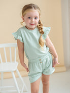 Aria Jersey Tee, Green Stripe – view 4