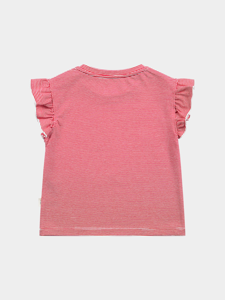 Aria Jersey Tee, Red Stripe – view 7