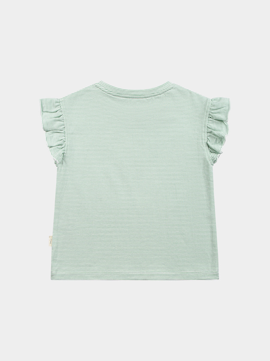 Aria Jersey Tee, Green Stripe – view 7