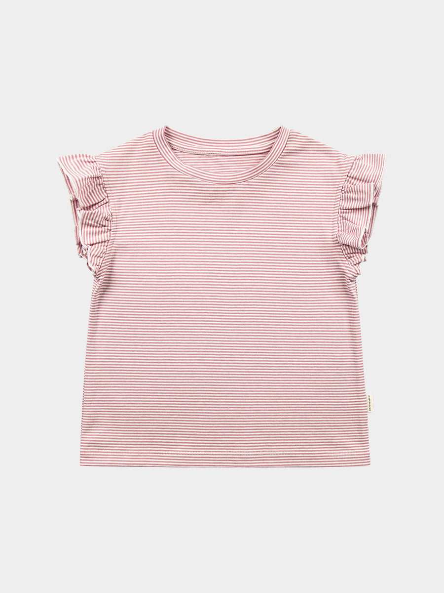 Aria Jersey Tee, Pink Stripe – view 2