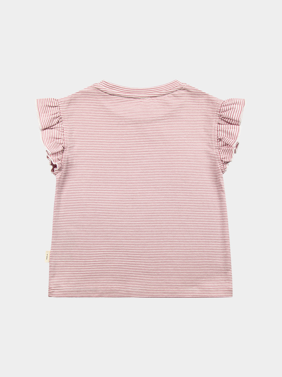Aria Jersey Tee, Pink Stripe – view 7