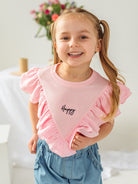 Camelia Frill T-Shirt. Sakura Pink – view 5