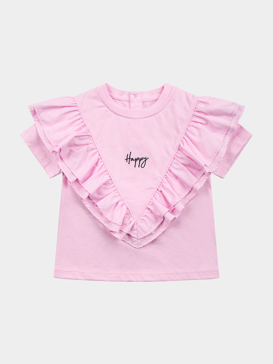 Camelia Frill T-Shirt. Sakura Pink – view 2