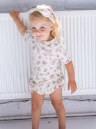 Organic Cotton Jersey Bloomers, Violet Floral – view 5
