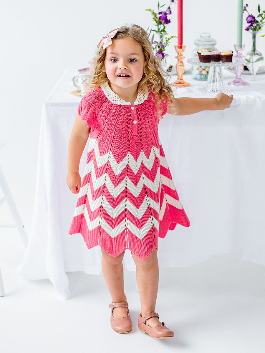 Aspen Crochet Dress, Rosa – view 3