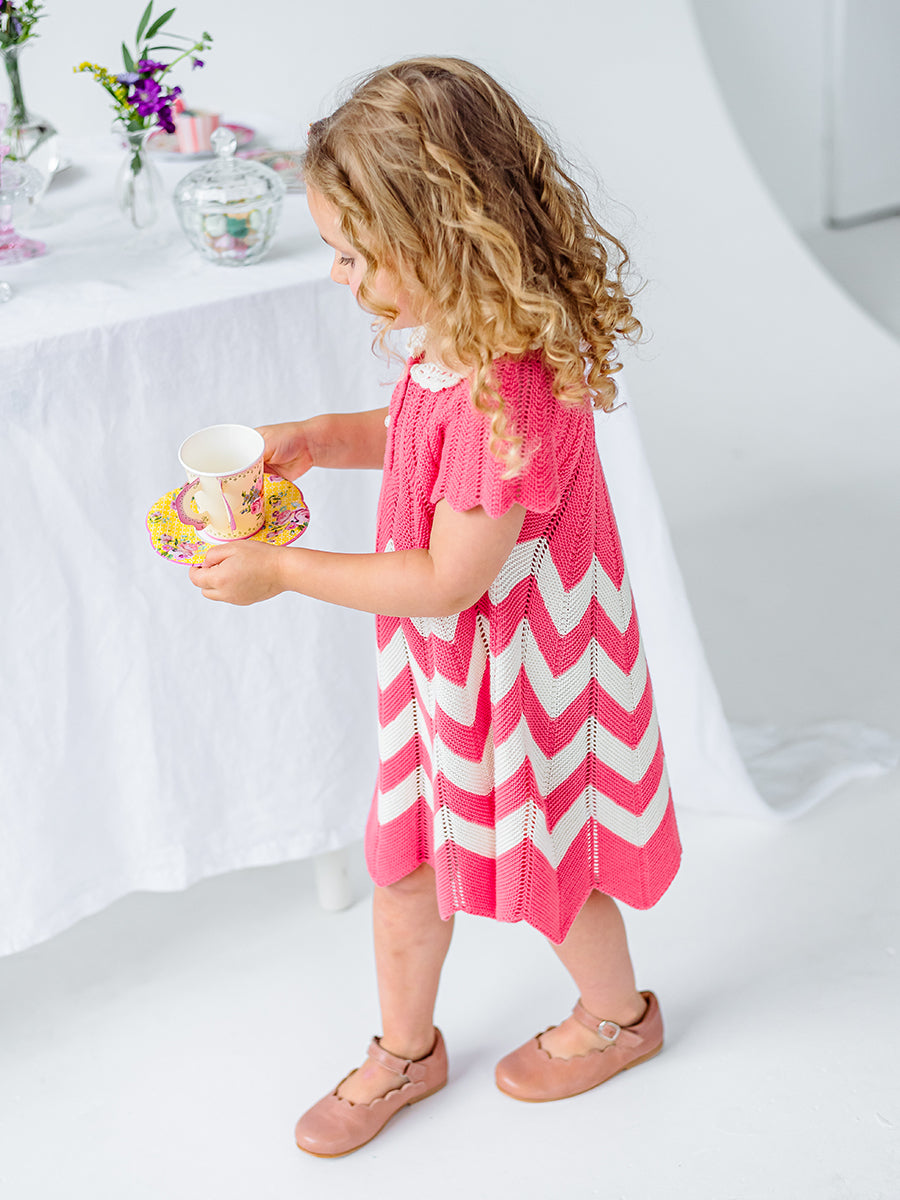 Aspen Crochet Dress, Rosa – view 6