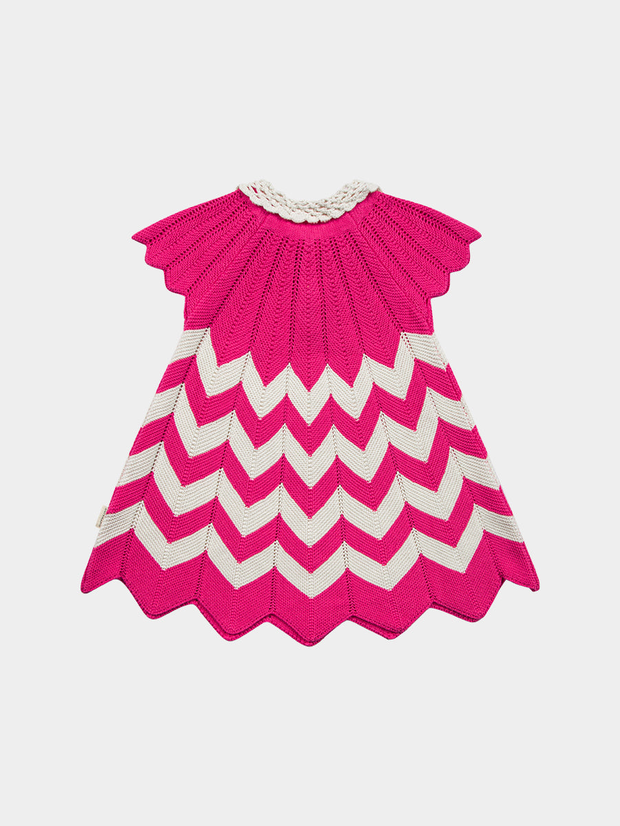 Aspen Crochet Dress, Rosa – view 7
