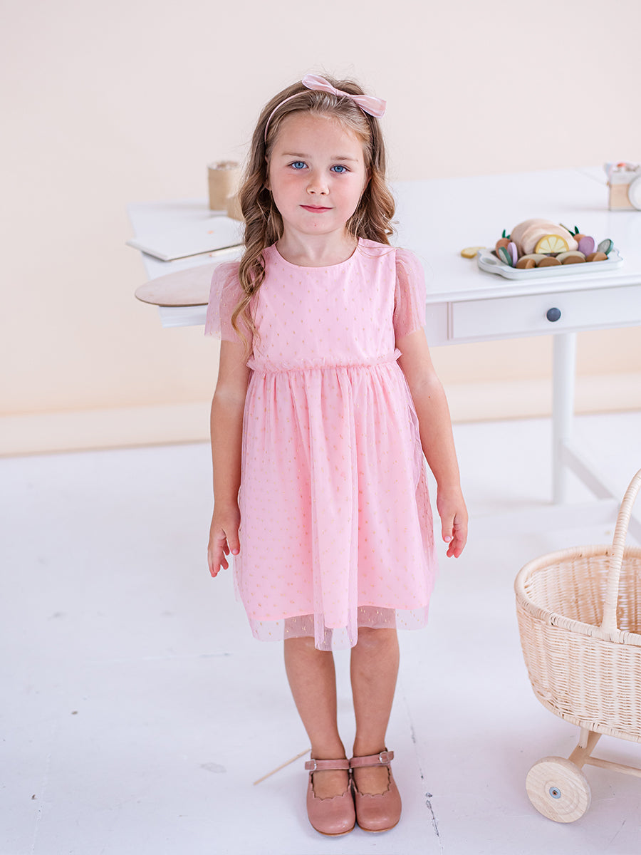 Iris Tulle Dress, Sakura Pink – Happyology