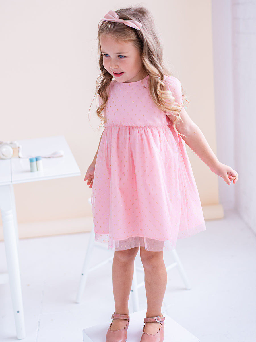 Iris Tulle Dress, Sakura Pink – view 3