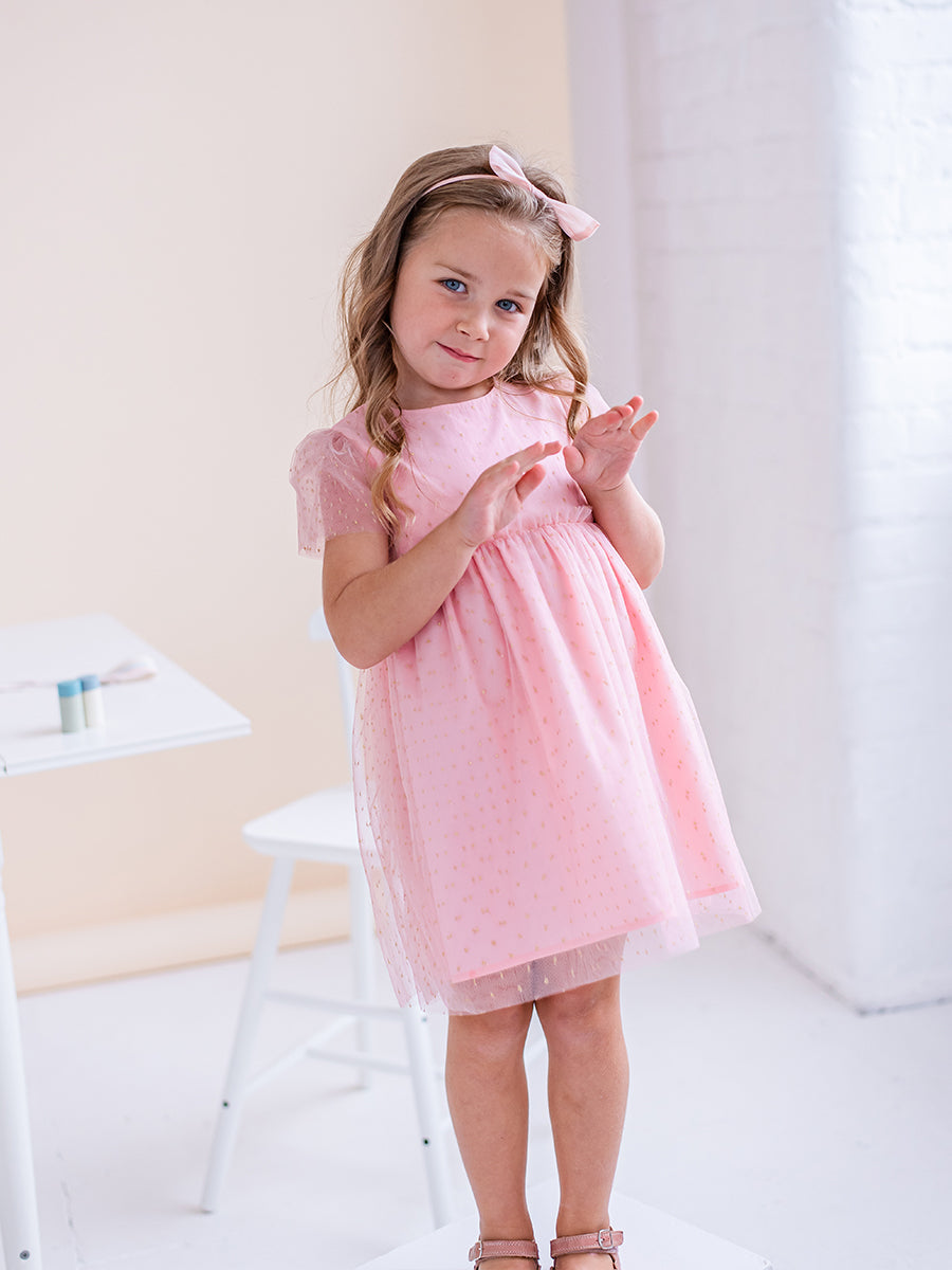 Iris Tulle Dress, Sakura Pink – view 4