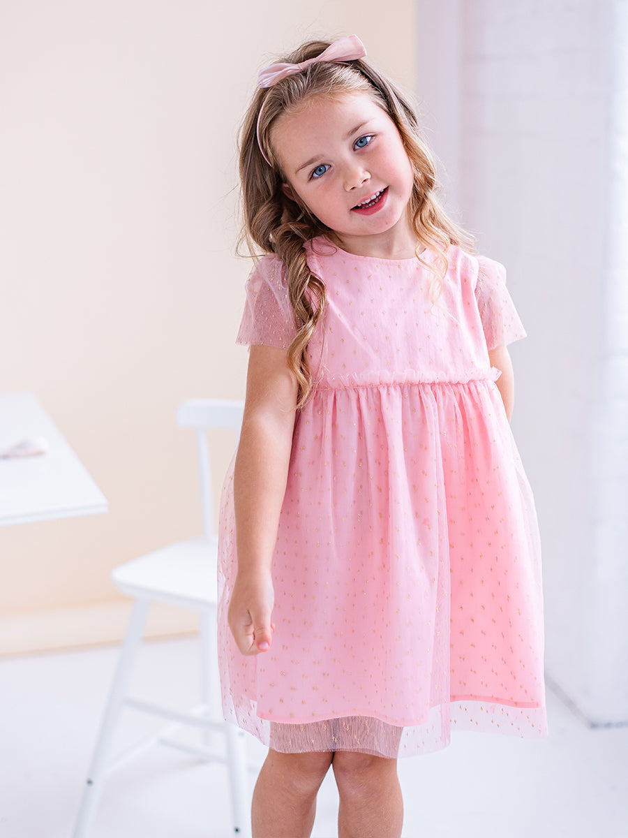 Iris Tulle Dress, Sakura Pink – view 5