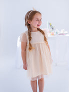 Iris Tulle Dress, Almond White – view 4