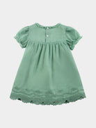 Cinderella Broiderie Anglaise Dress, Pine Green – view 7
