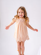 Cinderella Broiderie Anglaise Dress, Champagne – Happyology
