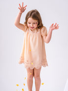 Cinderella Broiderie Anglaise Dress, Champagne – view 6