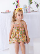 Cerris Smocking Top & Shorts Set, Blooming Cornwall – view 4