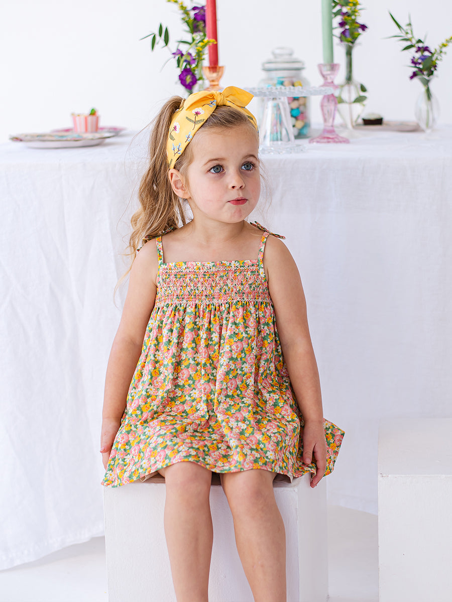Cerris Smocking Top & Shorts Set, Blooming Cornwall – view 4