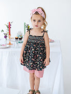 Cerris Smocking Top & Shorts Set, Secret Garden Night – Happyology