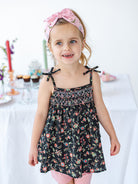 Cerris Smocking Top & Shorts Set, Secret Garden Night – view 3