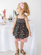 Cerris Smocking Top & Shorts Set, Secret Garden Night – view 5