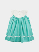 Betty Embroidery Collar Dress, Mint Green – view 8