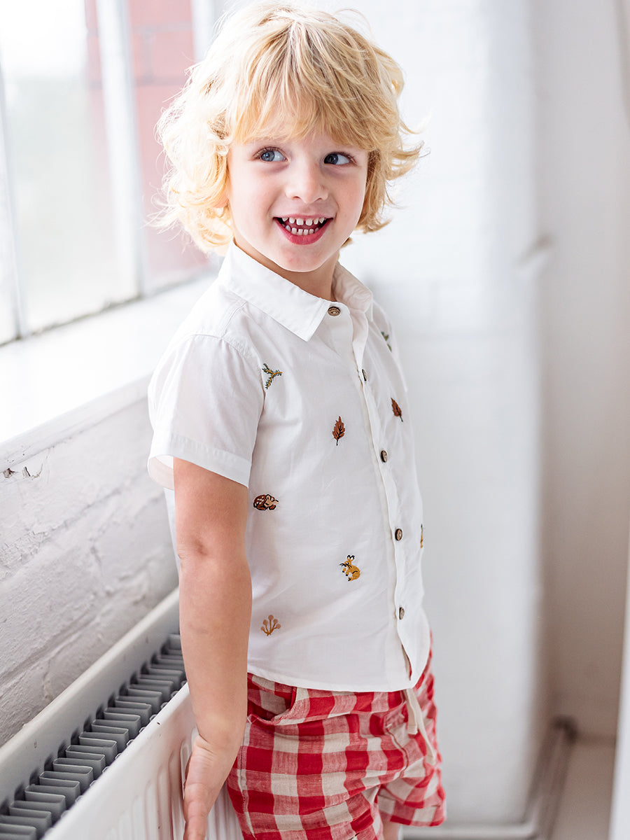 Malus Embroidery Shirt, ivory white – view 5