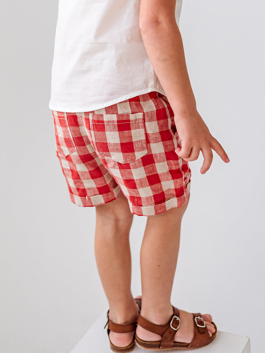 Oak Shorts, Red Plaid – view 4