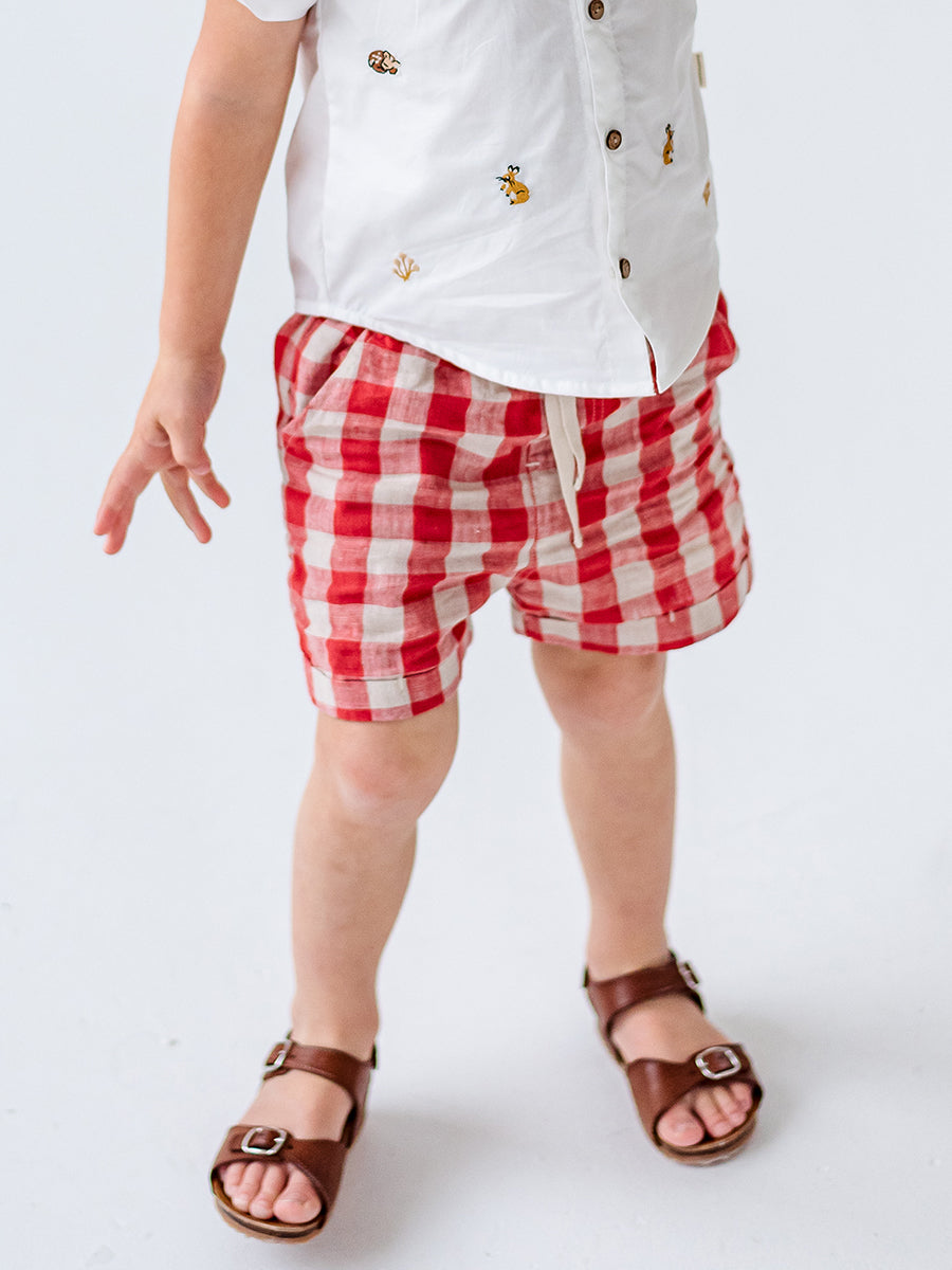 Oak Shorts, Red Plaid – view 5