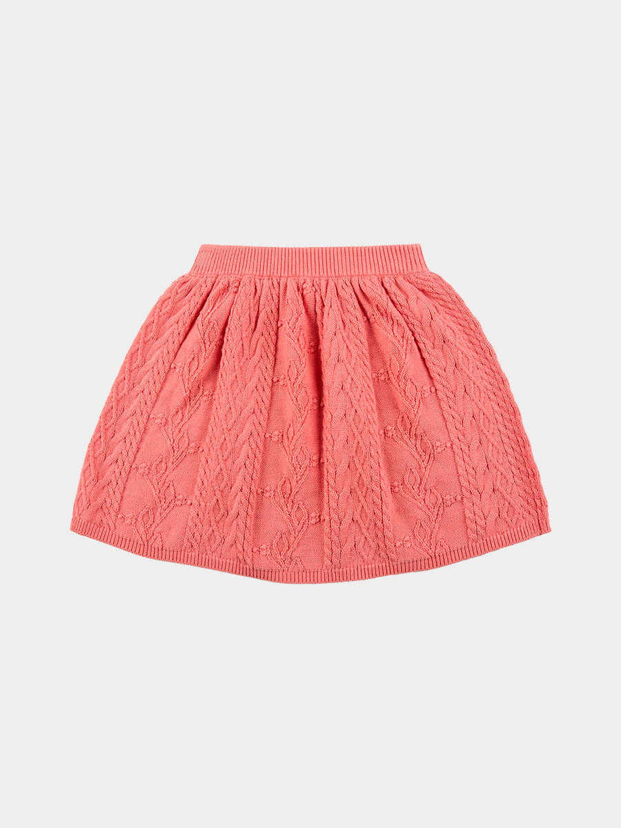 Louvre Lace-Knit Skirt, Velvet Pink – view 2