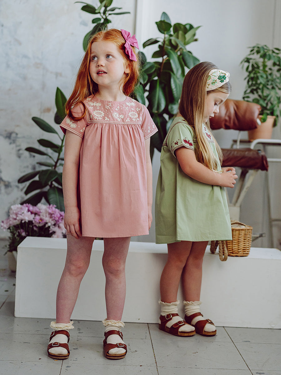 Minneapolis Embroydery Dress, Sakura Pink – view 4